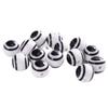 Cuentas redondas de resina a rayas blancas y negras ojo de pez Luya bloqueo cuentas sueltas para joyería DIY accesorios cuentas ojo turco