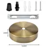 Acessórios de Iluminação DIY Disco de Teto Disco de Lustre Metal Galvanizado Dourado Ventosa Suporte de Lâmpada Base Montado na Superfície