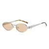 2026 Nuevo Modelo Gafas de Sol Ovaladas Retro Marrones de Marco Pequeño de Alta Gama Estilo Americano Modernas y Elegantes para Hombres