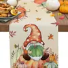 Bandera de Mesa Americana Nórdica Transfronteriza de Otoño Acción de Gracias Calabaza Hoja de Arce Tela Bandera de Mesa Mesa de Centro Sala de Estar Comedor Bandera de Mesa Decorativa