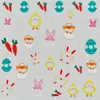 Pegatinas para Uñas de Dibujos Animados con Relieve Tridimensional Transfronterizas Patrón de Conejito de Pascua Huevo Pegatinas Decorativas para Uñas Impermeables de Larga Duración