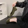 Sapatos Femininos de Bico Quadrado com Bolinhas Estilo Coreano, Boca Rasa com Laço, Slip-ons 2026 Novo Estilo, Estilo Gentil, Salto Grosso, Sapatos para o Dia a Dia