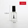 Botellas Redondas y Cuadradas para Esmalte de Uñas con Pincel, Botellas de Vidrio 3ml 5ml 10ml 15ml, Botellas Reutilizables, Botellas Cilíndricas Exclusivas Transfronterizas