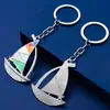 Llavero de Velero con Goteo de Aceite de Colores, Colgante de Llave Deportivo de Velero para Playa, Modelo Más Vendido Conmemorativo de Verano Transfronterizo