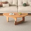 Mesa de Centro de Madera Maciza para Sala de Estar, Lujo Ligero, Mesa Triangular de Forma Especial Moderna y Sencilla, Mesa de Café Creativa para Balcón de Apartamento Pequeño de Celebridad de Internet