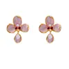 Pendientes de Flor de Iris Rosa Dulce de Moda, Diseño de Nicho, Pendientes de Gama Alta, Accesorios de Oreja Versátiles de Lujo Ligero Únicos
