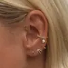 Artículo de moda más vendido transfronterizo europeo y americano S925 Plata de Ley Diseño Personalizado Estrella Roscada Pendientes Versátiles Simples de Gama Alta Estilo Coreano