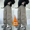 Pantalones de Invierno para Niños Niños con Forro Polar 2026 Estilo Nuevo Niños Medianos y Mayores Estilo Otoño/Invierno Deportivos de Pana Engrosada Pantalones de Chándal