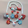 Kuromi Collar de Juguete con Cuentas para Niños Collar de Joyería de Princesa Set de Pulsera para Niñas Lindas Pendiente Pin Anillo