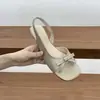Primeiro Encontro Temporada Sandálias Romanas Elegantes Francesas Quadradas Confortáveis com Laço Sandálias Abertas Aumentadoras de Altura Absolutamente Lindas Sandálias Estilo Doce