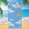 Toalla Grande Absorbente de Sandía de Dibujos Animados para la Playa Toalla de Playa Rayada con Impresión Digital de Microfibra Toalla de Baño para Niños