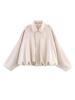 Roupas Femininas Transfronteiriças Europeias e Americanas 2025 Início da Primavera Nova Moda Jaqueta Bomber com Efeito Textura de Camurça Jaqueta Top
