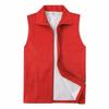 Colete de Camada Dupla com Padrão de Diamante e Logo Estampado, Uniforme de Atividade Voluntária Vermelho, Roupa de Trabalho Tendência para Supermercado, Atacado do Fabricante