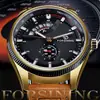 Reloj de Cuero para Hombre Estilo Europeo y Americano Casual Esqueleto Esfera de Carreras Automático Mecánico Esqueleto