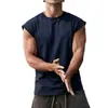 Transfronterizo 2026 Verano Hombres Europeo y Americano Versátil Manga Corta Cuello Redondo Secado Rápido Color Sólido Camisa Casual Tendencia Al Por Mayor