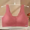 Nuevo sujetador sin costuras para mujer, soporte para el pecho, anti-caída, inalámbrico, push-up, transpirable, cierre delantero, talla grande