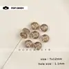 Accesorios de Ropa Retro Acrílicos Pintados en Oro Materiales Cuentas Sueltas Pulsera DIY Hecha a Mano Collar Joyería con Cuentas Accesorios