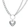 Collar de hip hop con personalidad creativa, cadena de clavícula femenina de moda, estilo europeo y americano, estilo frío, dulce y genial, collar con etiqueta con carta de amor
