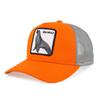 Especial transfronterizo para gorra de béisbol de malla con parche de animal y protección solar, bordado europeo y americano, gorra de béisbol de camionero de comercio exterior