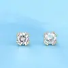 Nuevos Pendientes Runxin de Cuatro Garras con Tachuelas de Diamante Pendientes de Diamante de Moda para Chicas Estilo Ins Pendientes Elegantes de Celebridad de Internet Generación Cabello