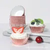 Moldes para Pastel Cupcakes Moldes para Cupcakes Papel de Aluminio Engrosado Dorado Plateado a Prueba de Nieve Mei Niang Papel para Galletas Molde para Hornear Muffin