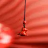 Colar com Pingente Autêntico de Cavalo em Cinábrio para Mulheres, Pingente para Chaveiro para Homens, Presente do Ano do Cavalo do Zodíaco, Corrente para Celular