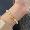Pulsera de Perlas Irregulares Francesas Pulsera para Mujer Nicho Lujo Ligero Exquisita Moda Oro Media Pulsera Accesorios de Pulsera