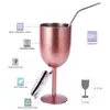 Popular de Gran Venta Copa de 15 oz Creativa Cáscara de Huevo Exportación de Gran Venta Acero Inoxidable Copa Alta de Fondo Redondo en Forma de U para Vino Tinto
