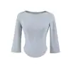 Ropa de Mujer Transfronteriza Verano 2026 Moda Europea y Americana Versátil Casual Ajustado Algodón Cuello Redondo Manga Larga Camiseta para Mujer H5013