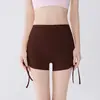 Pantalones Cortos de Yoga de Nuevo Estilo con Cordón, Pantalones Transpirables y de Secado Rápido de Tres Cuartos, Pantalones Deportivos Elásticos de Cintura Alta para Pilates y Fitness