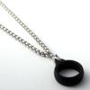 Collar de Cadena con Almohadilla Ruike relax Accesorios Metálicos Cordón de Acero Inoxidable Cubierta Antipolvo Anillo para Colgar Set para Fumar Anillo Antideslizante