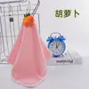 Toalla de Mano Colgante de Terciopelo Coral, Absorbente y Suave, Toalla Facial para Niños de Guardería, Toalla Cuadrada Pequeña de Mascota Linda de Dibujos Animados