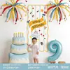 Tela Colgante para el Primer Cumpleaños de Niño, Escena de Pastel y Globos, Decoración, Ambiente, Accesorios para Fotos, Set de Fiesta