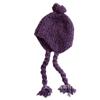 Gorro de lana trenzado pequeño para adultos y niños grandes, tejido con protección para las orejas, elegante y fino.