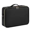 Bolsa Cosmética de PU con Diseño Cruzado del Fabricante, Estuche de Maquillaje, Bolsa de Almacenamiento de Maquillaje y Cuidado de la Piel para Viaje, Caja de Almacenamiento Multicapa para Cosméticos