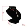 Accesorios para Exhibición de Joyería Cadena de Suéter Collar Modelo de Cuello Soporte de Exhibición Terciopelo Negro Piel Sintética Modelo de Cuello Retrato