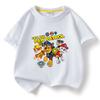 Ropa infantil de dibujos animados del equipo Wang Wang, una generación de niños, camiseta de manga corta de algodón, abrigo naranja, camiseta para bebé niño