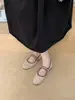 Zapatos Casuales de Punta Redonda Nuevos para Primavera 2026 con Correa de Gamuza para la Muñeca para Mujer, Zapatos Planos de Hebilla Versátiles y de Moda para Mujer