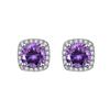 Bolso cuadrado estilo coreano microincrustación 50 puntos 1 quilate simulación Diamante conjunto de pendientes para mujer primer Joyería pendientes pendientes para la oreja de mujer