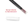 Punto al por mayor Tubo de aluminio negro Mango negro Pincel para labios Mini pincel de fibra para labios Pincel de maquillaje para labios con tapa protectora 6.4