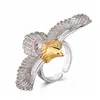 Venta directa de fábrica AliExpress personalidad caliente retro Gao Qiao Anillo de Águila Amazon Anillo de Ala de Águila