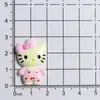 Enfeites de gato em acrílico de desenho animado, cola creme DIY para presilhas de cabelo feitas à mão, chaveiros e ímãs de geladeira