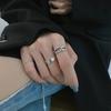 Anillo simple de estilo retro frío de Dongdaemun ins de Corea del Sur, anillo de cadena abierta personalizado para hombres y mujeres, red de moda roja