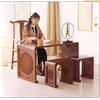 Mesa de Estudos Chineses Mesa de Caligrafia de Madeira Maciça Mesa Especial de Pintura e Caligrafia com Pincel Chinês Mesa de Prática de Palavras Mesas e Cadeiras Antigas para Curso de Treinamento de Estudantes