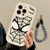 Adequado para Apple 18Promax Pulseira Popular Homem-Aranha com Padrão de Creme, Personalização de Capa Rígida e Flexível para Celular iPhone e Xiaomi