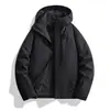 Chaqueta deportiva de exterior tres en uno desmontable, cortavientos e impermeable, personalizada con logotipo de empresa, para hombre