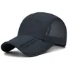 Boné de Baseball Leve de Verão Esportes ao Ar Livre Moda Dobrável Boné com Aba Chapéu de Sol para Corrida Montanhismo Transmissão ao Vivo Transfronteiriça