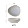 Plato para salsa, plato para condimentos, plato para salsa de soja, plato para snacks, plato de cerámica rústico retro, vajilla de estilo japonés de forma irregular, plato pequeño de cerámica para guarniciones