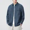 Ropa para Hombre Fengshe / Nueva Camisa Chaqueta de Trabajo Americana Retro Japonesa de Manga Larga Suelta 100% Algodón para Primavera y Otoño