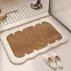 Alfombra de Piso para el Hogar Imitación Cachemir Fresca y Sencilla para Baño, Felpudo Antideslizante y Anticaídas, Felpudo para Puerta de Baño, Felpudo